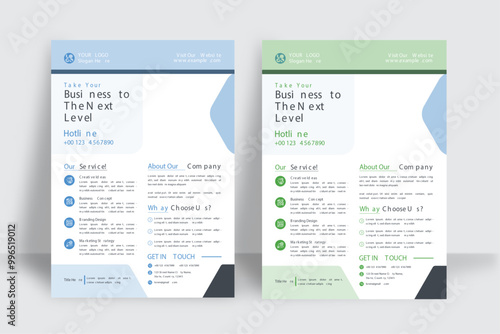 Corporate business flyer template design set, Brochure design, poster, flyer in A4 with colorful business proposal,