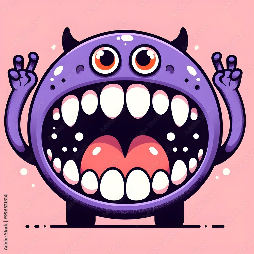 Monster cartoon doodle character Monster cartoon doodle character