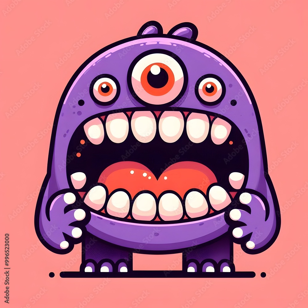 Monster cartoon doodle character Monster cartoon doodle character