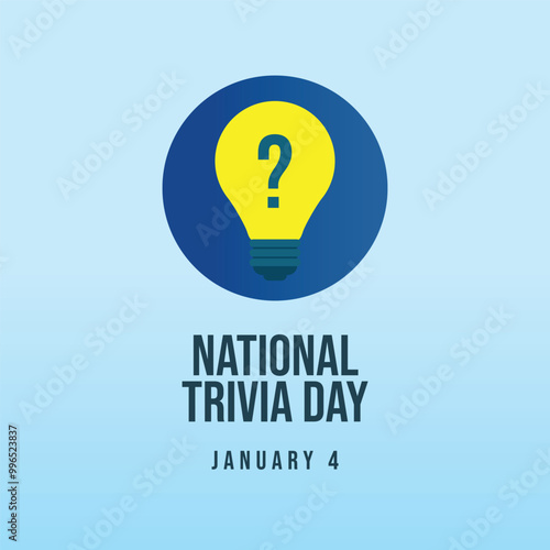 vector graphic of National Trivia Day ideal for National Trivia Day celebration.