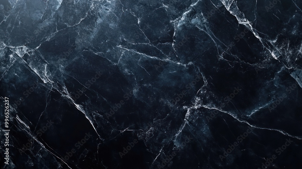 A captivating dark marble surface with striking white veins, perfect for elegant backgrounds. A captivating dark marble surface with striking white veins, perfect for elegant backgrounds.