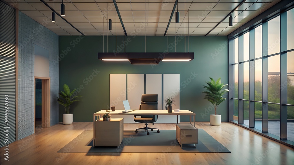 Fototapeta premium Minimalist interior design of modern office.