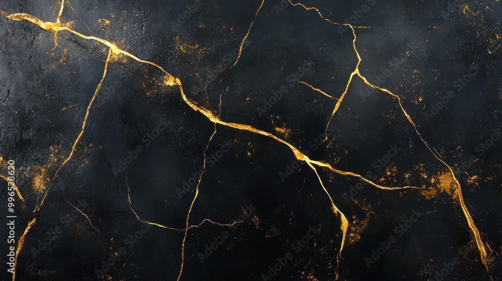 A striking black background with intricate golden veins, exuding elegance and luxury. A striking black background with intricate golden veins, exuding elegance and luxury.