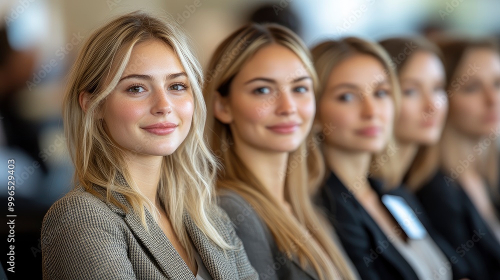Young Women in a Business Meeting Young Women in a Business Meeting