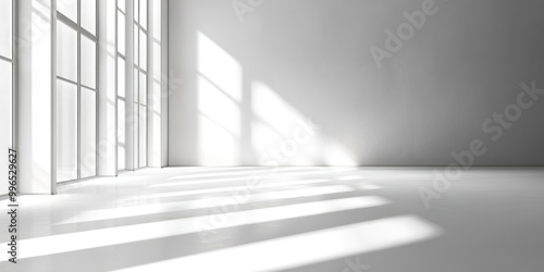 Minimalist Interior with Sunlight Streaming Through Large Windows