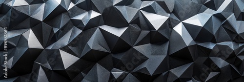 The dark brutal wallpaper of a black stone 3D wall background