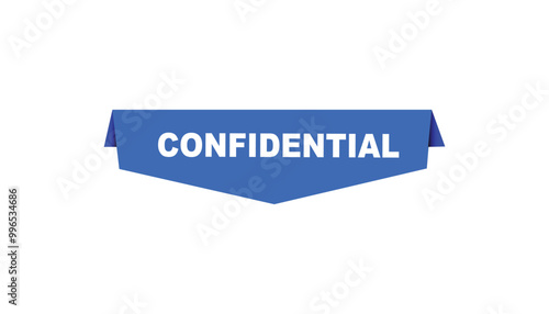confidential button web banner templates. Vector Illustration 