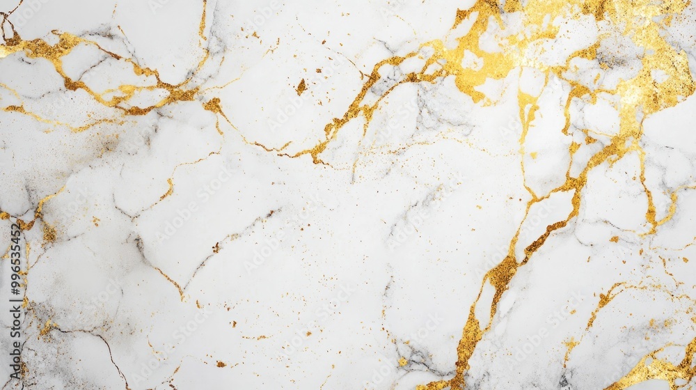 Obraz premium Elegant white marble with striking gold veins, perfect for luxury designs.