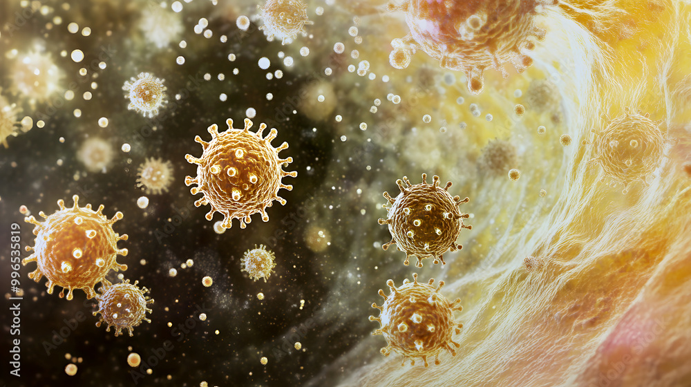 Influenza Viruses Floating in Human Cells Influenza Viruses Floating in Human Cells