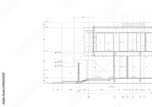 Floor plan designed building on the drawing.