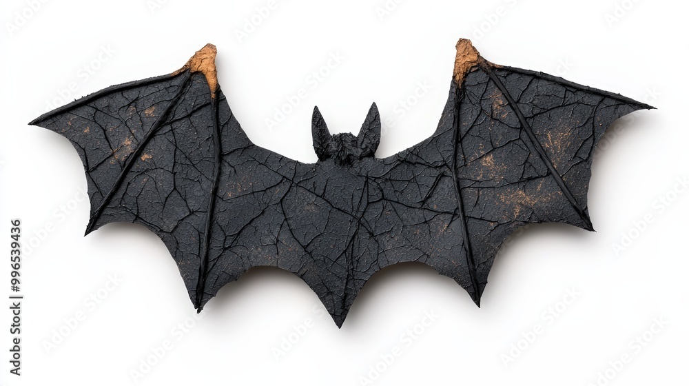 Naklejka premium Bat model, realistic details, white isolate background
