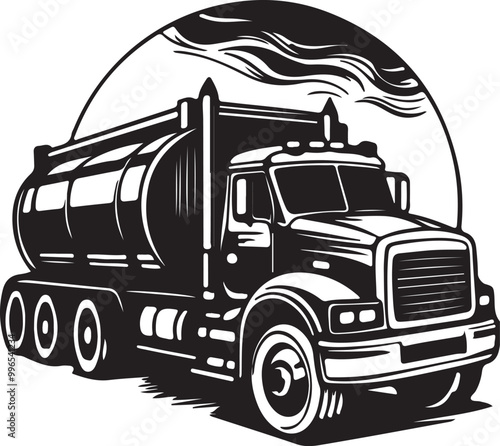 tanker truck vector illustration art