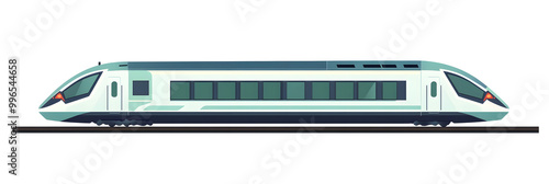 Train flat style minimalistic illustration isolated on white background