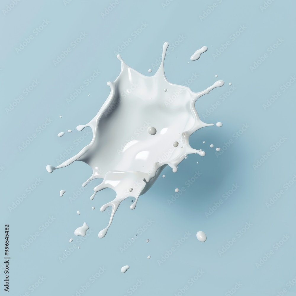 milk splash isolated on white