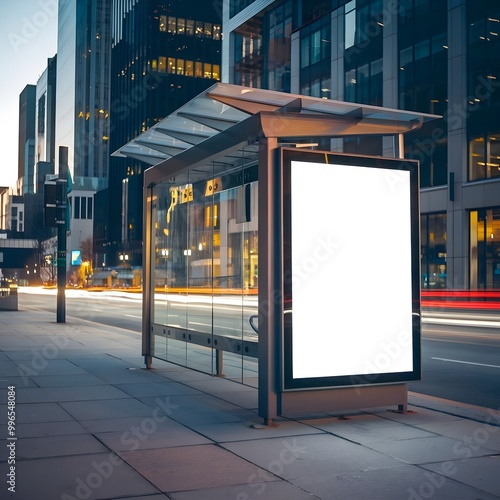 Wallpaper Mural Blank Billboard Ad On Bus Stop In City Torontodigital.ca