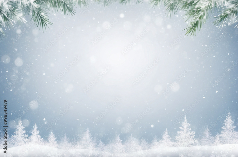 Christmas background. Snow and fir tree on blue. Christmas background. Snow and fir tree on blue.