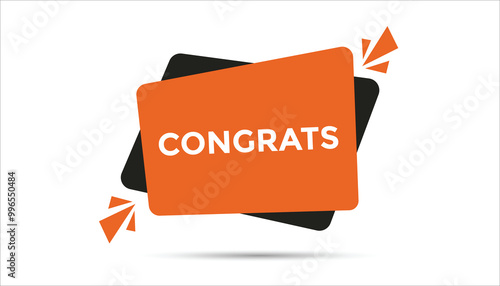 congrats button web banner templates. Vector Illustration 
