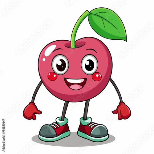 red cherry cartoon funny