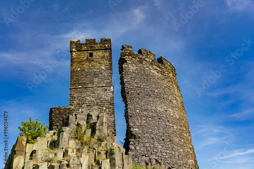 Ruins of castle Hazmburk, Czech Republic photo