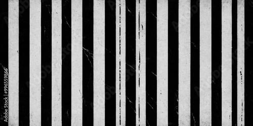 Grunge striped black and white background with vertical lines. Seamless pattern of black stripes on a white background abstract hand drawing lines. Illustration background or wallpaper and more.