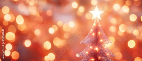 Sparkling Christmas Tree with Lights and Star