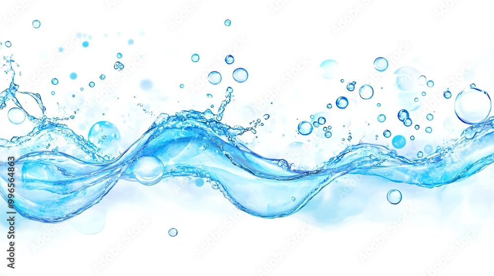 A vibrant splash of clear water with bubbles, showcasing the beauty and movement of liquid in a refreshing design. A vibrant splash of clear water with bubbles, showcasing the beauty and movement of liquid in a refreshing design.