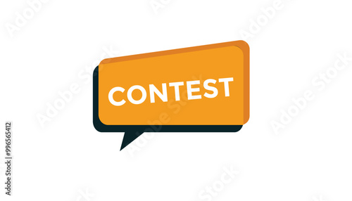Contest button web banner templates. Vector Illustration 
