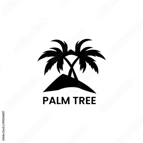 Wallpaper Mural palm tree logo vector icon illustration.
 Torontodigital.ca