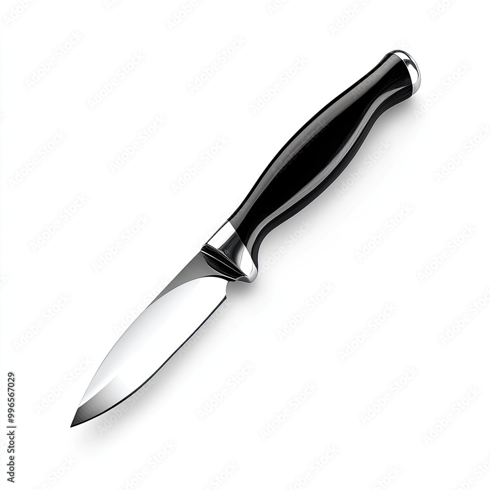 Fototapeta premium A sleek and stylish kitchen knife with a polished blade and ergonomic handle, ideal for culinary precision and everyday use.