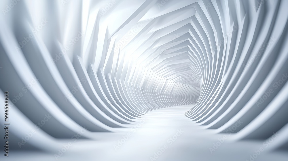 Abstract tunnel with flowing white lines Abstract tunnel with flowing white lines