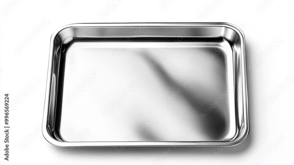 A sleek stainless steel tray, perfect for serving dishes, organizing items, or as a kitchen essential for food preparation. A sleek stainless steel tray, perfect for serving dishes, organizing items, or as a kitchen essential for food preparation.