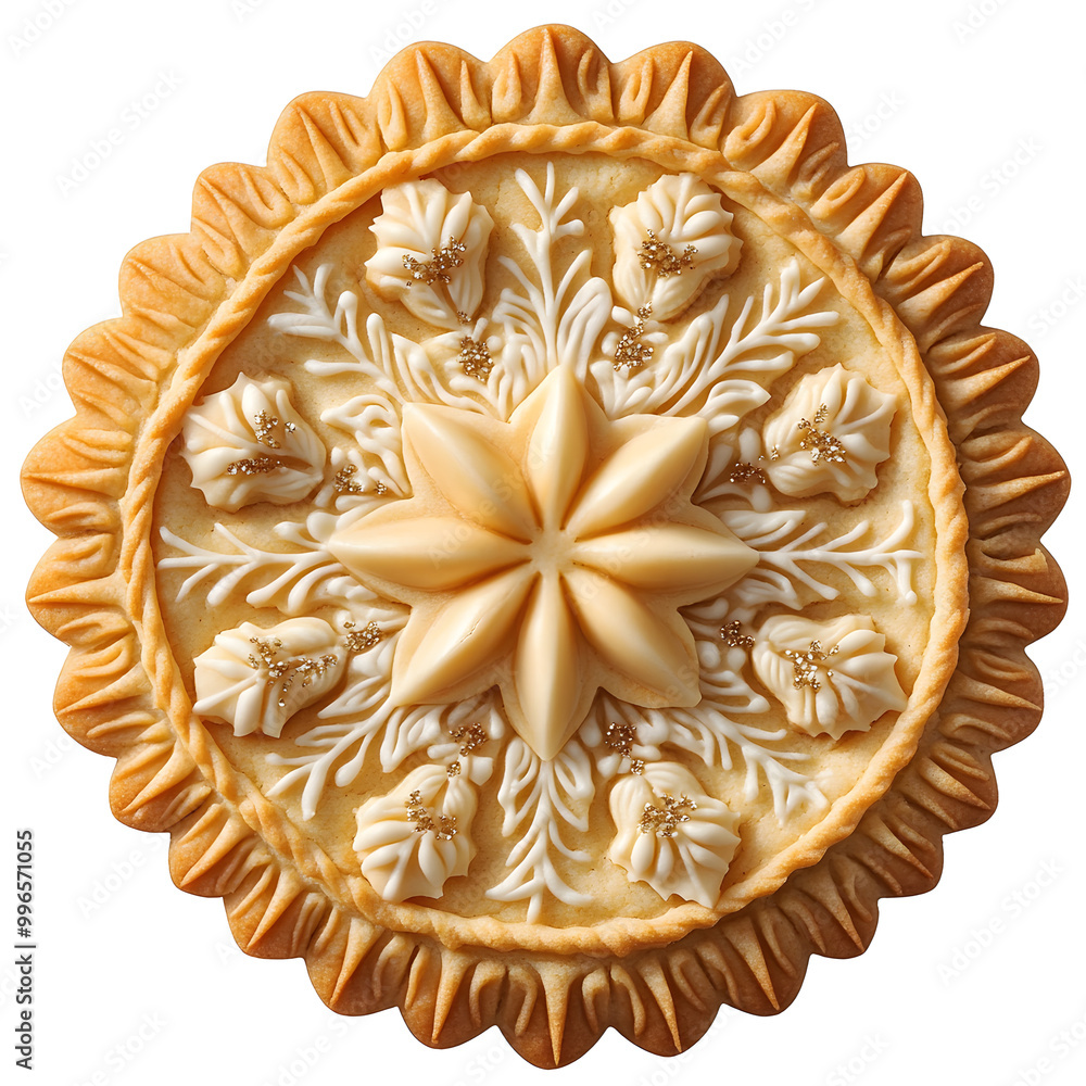 Top view delicious winter holidays cookie perfect for festive occasions isolated on white background Top view delicious winter holidays cookie perfect for festive occasions isolated on white background