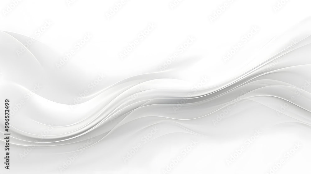Obraz premium Blue abstract wave background with white background