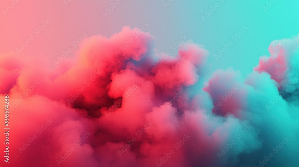 Vibrant, colorful clouds in shades of pink and blue, soft and abstract in appearance. Vibrant, colorful clouds in shades of pink and blue, soft and abstract in appearance.