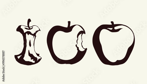 Stub from Apple. Vector drawing