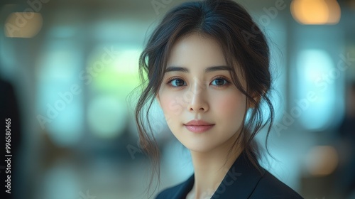 Portrait of a Young Asian Woman in a Black Blazer Free Download Portrait of a Young Asian Woman in a Black Blazer - GFXLoad