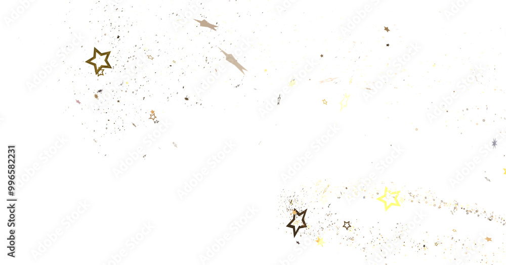 Obraz premium Drifting Christmas Stardust: Captivating 3D Illustration of Descending Stardust Particles for the Holidays