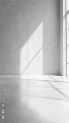 White Room with Sunlight Streaming Through Window