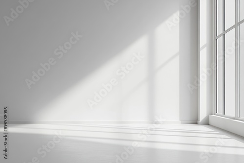 Wallpaper Mural Minimalist White Room with Sunlight Streaming Through Window Torontodigital.ca