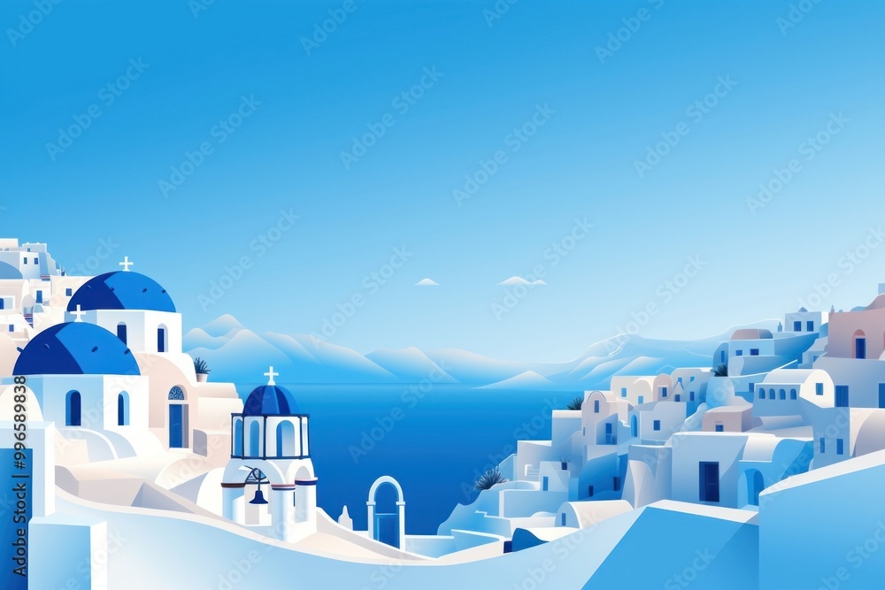 Naklejka premium Santorini Greece santorini outdoors nature.