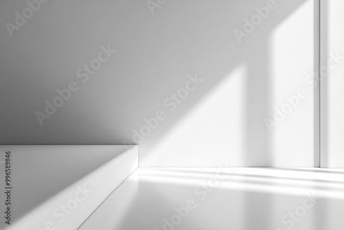 Wallpaper Mural White Room with Sunlight and a Platform Torontodigital.ca