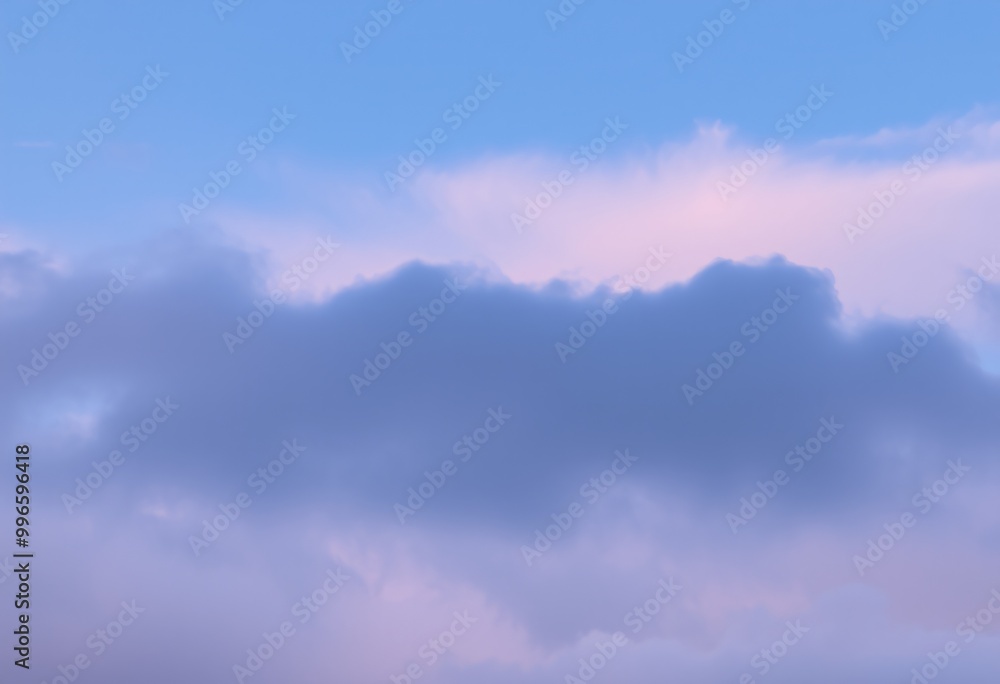 Obraz premium Soft pastel clouds with pink and blue