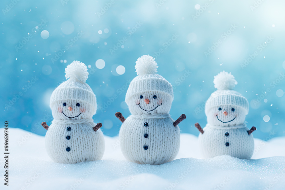 little knitted snowmen little knitted snowmen