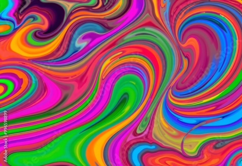 Colorful abstract swirls