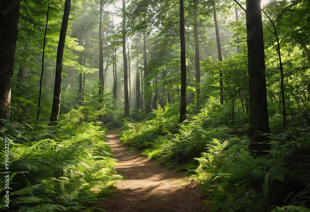 Obraz premium Serene forest with trees