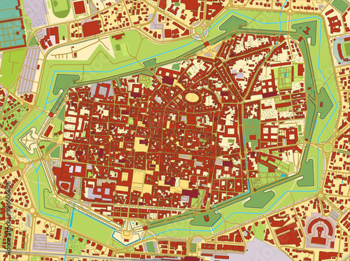 Map of central Province of Lucca, Italy