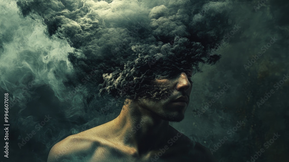 Surreal and artistic portrait of a man Surreal and artistic portrait of a man