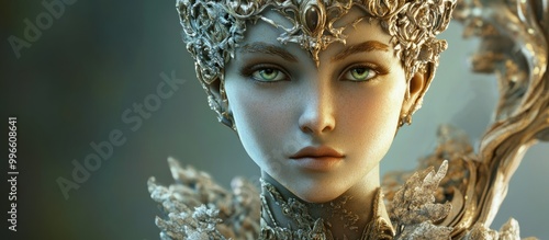 3D depiction of a fantastical female character photo