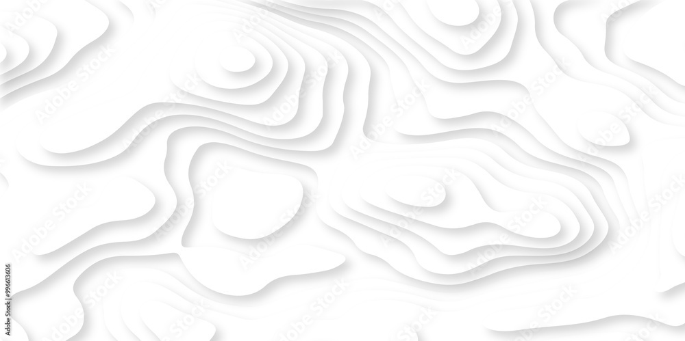 White papercut abstract realistic wavy layer background, geometric minimal topography map light element shadow. modern wallpaper texture and 3d realistic design use for banner flyers, posters. White papercut abstract realistic wavy layer background, geometric minimal topography map light element shadow. modern wallpaper texture and 3d realistic design use for banner flyers, posters.