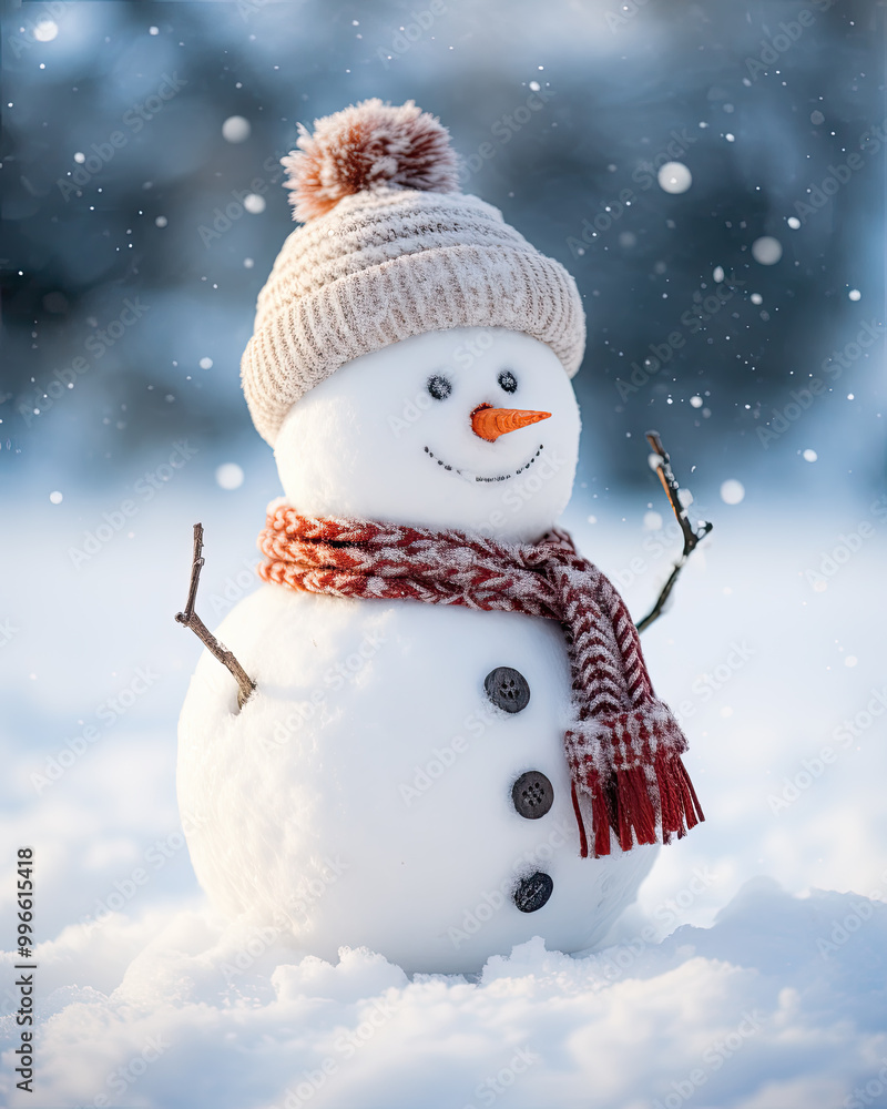 Obraz premium Cute snowman